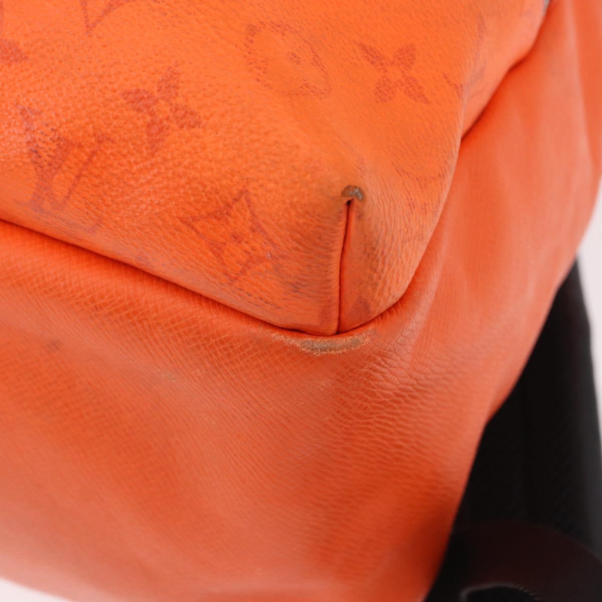 LOUIS VUITTON Tiger Lama Monogram Discovery Backpack Orange M30410 Auth mr2678