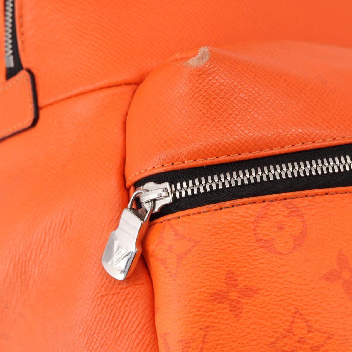 LOUIS VUITTON Tiger Lama Monogram Discovery Backpack Orange M30410 Auth mr2678
