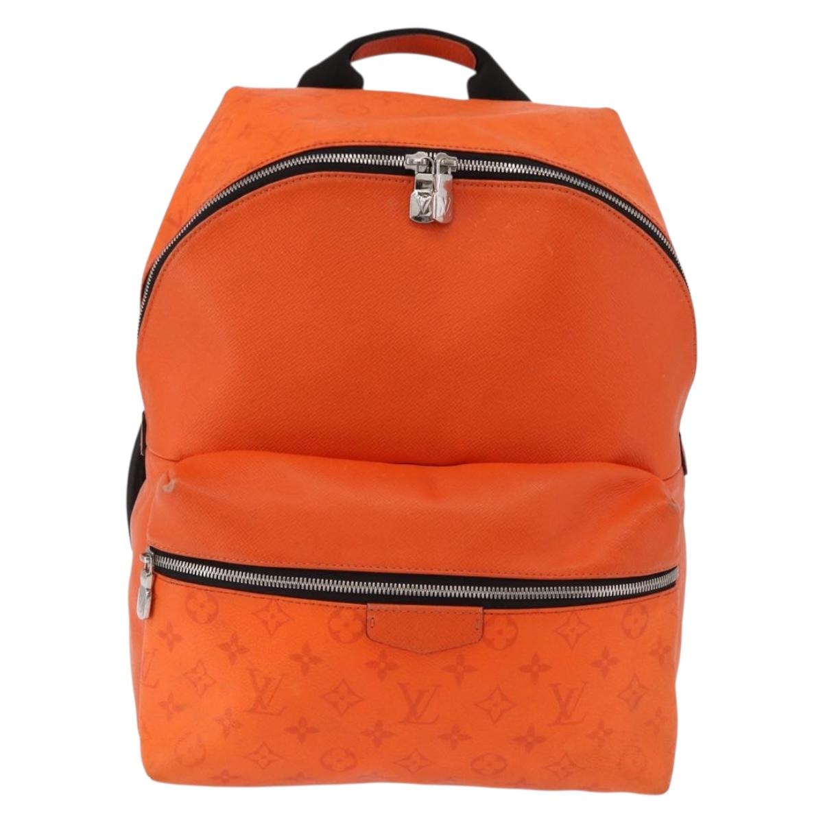LOUIS VUITTON Tiger Lama Monogram Discovery Backpack Orange M30410 Auth mr2678