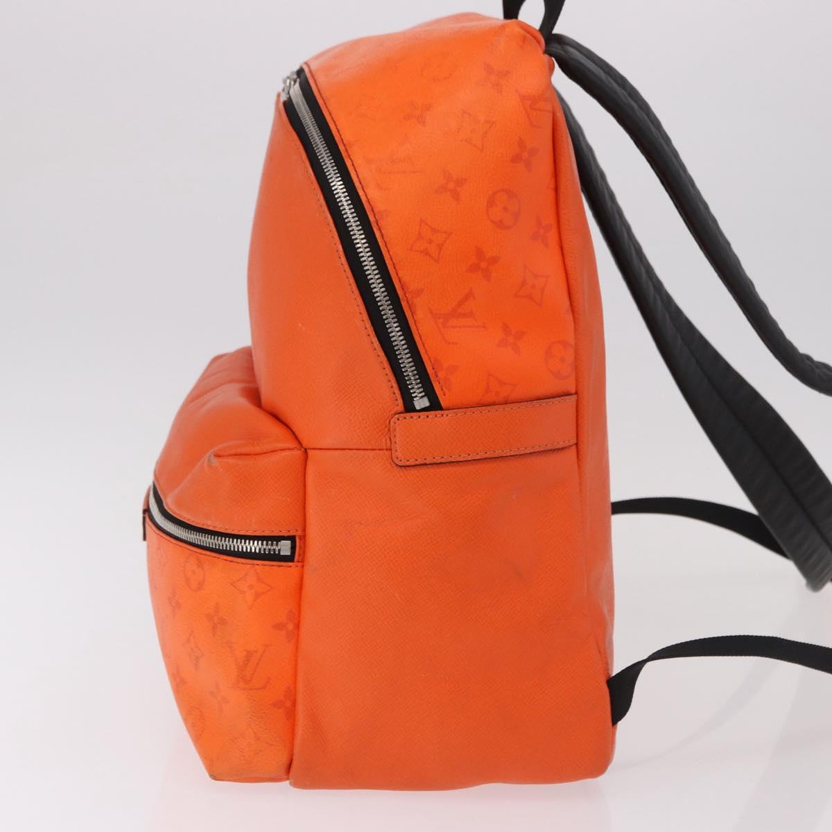 LOUIS VUITTON Tiger Lama Monogram Discovery Backpack Orange M30410 Auth mr2678