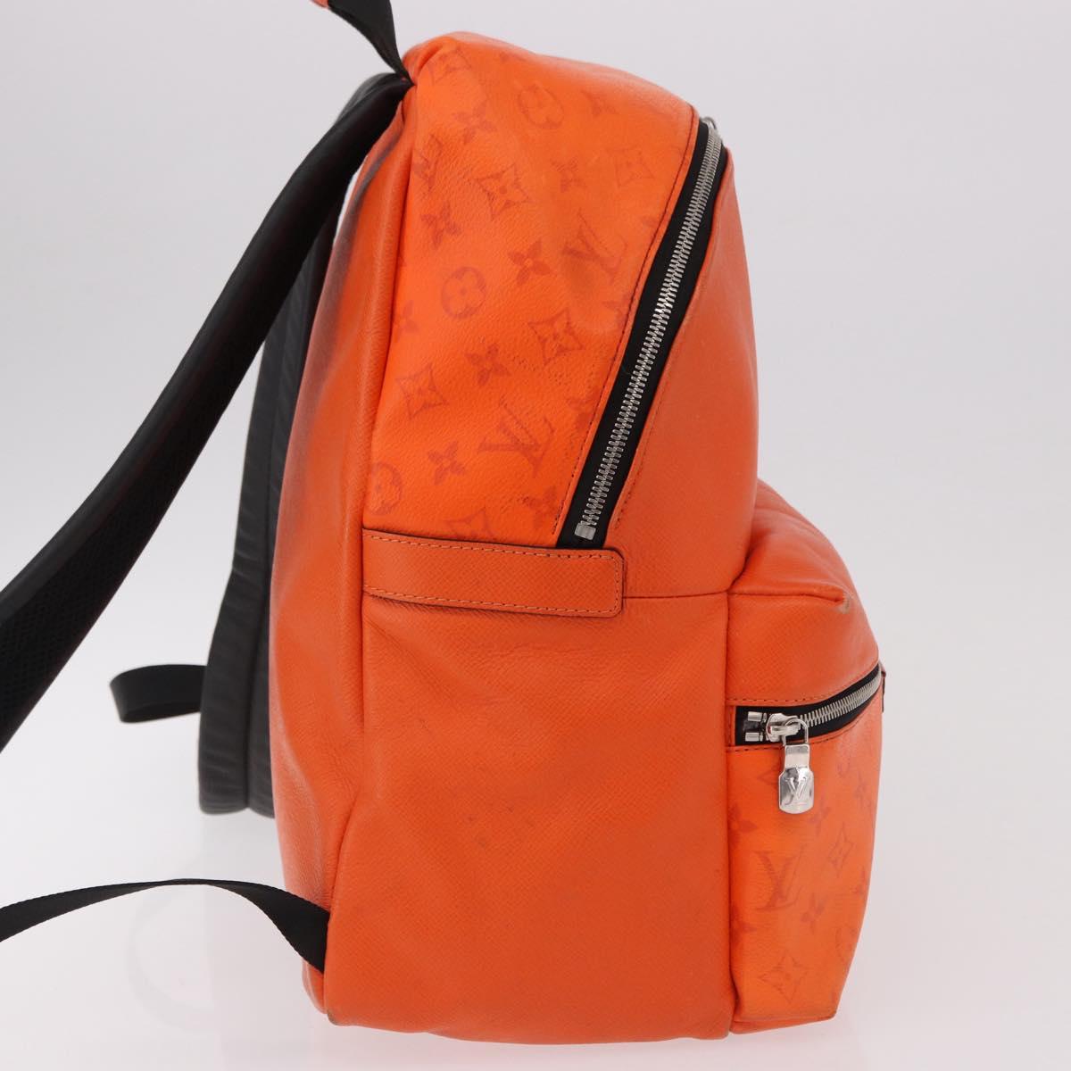 LOUIS VUITTON Tiger Lama Monogram Discovery Backpack Orange M30410 Auth mr2678
