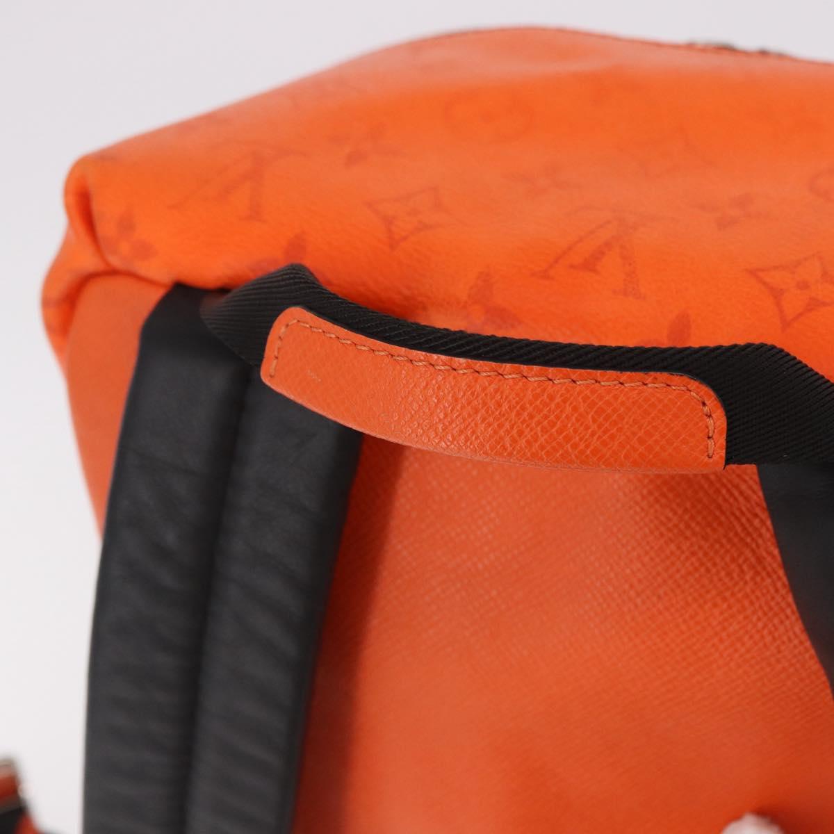 LOUIS VUITTON Tiger Lama Monogram Discovery Backpack Orange M30410 Auth mr2678
