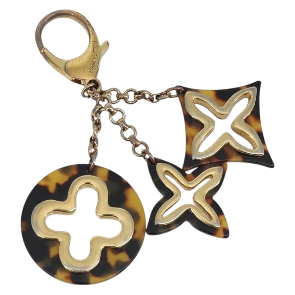 LOUIS VUITTON Bijoux Sac Ansolence Charm metal plastic Brown M65087 Auth mr2686