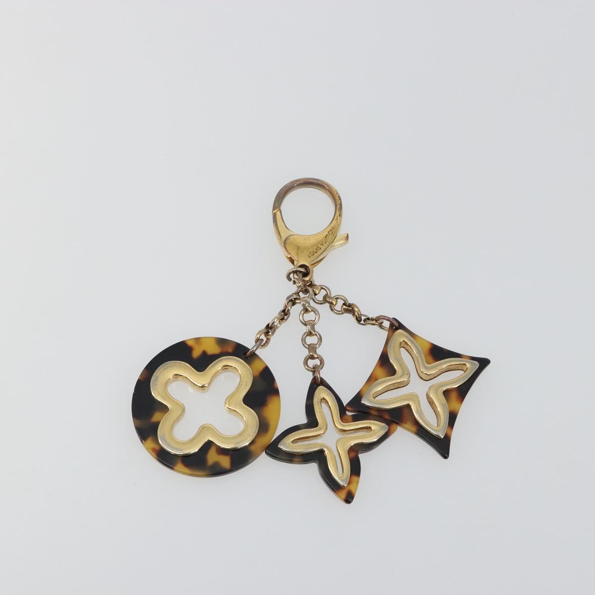 LOUIS VUITTON Bijoux Sac Ansolence Charm metal plastic Brown M65087 Auth mr2686