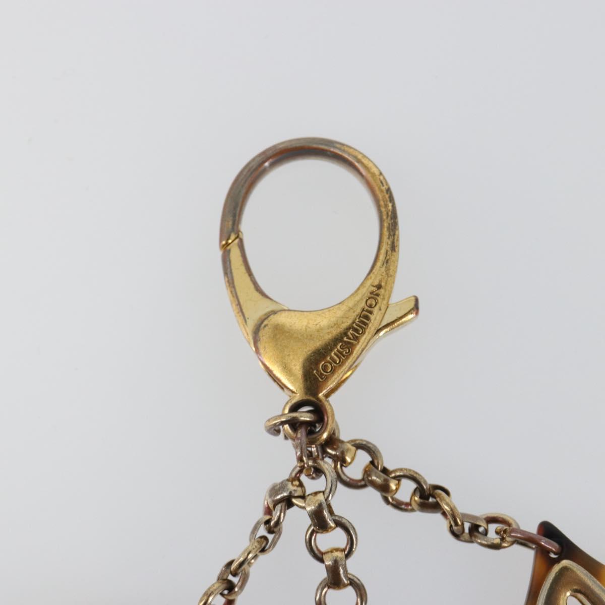 LOUIS VUITTON Bijoux Sac Ansolence Charm metal plastic Brown M65087 Auth mr2686