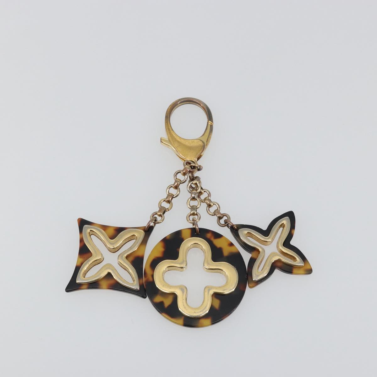 LOUIS VUITTON Bijoux Sac Ansolence Charm metal plastic Brown M65087 Auth mr2686