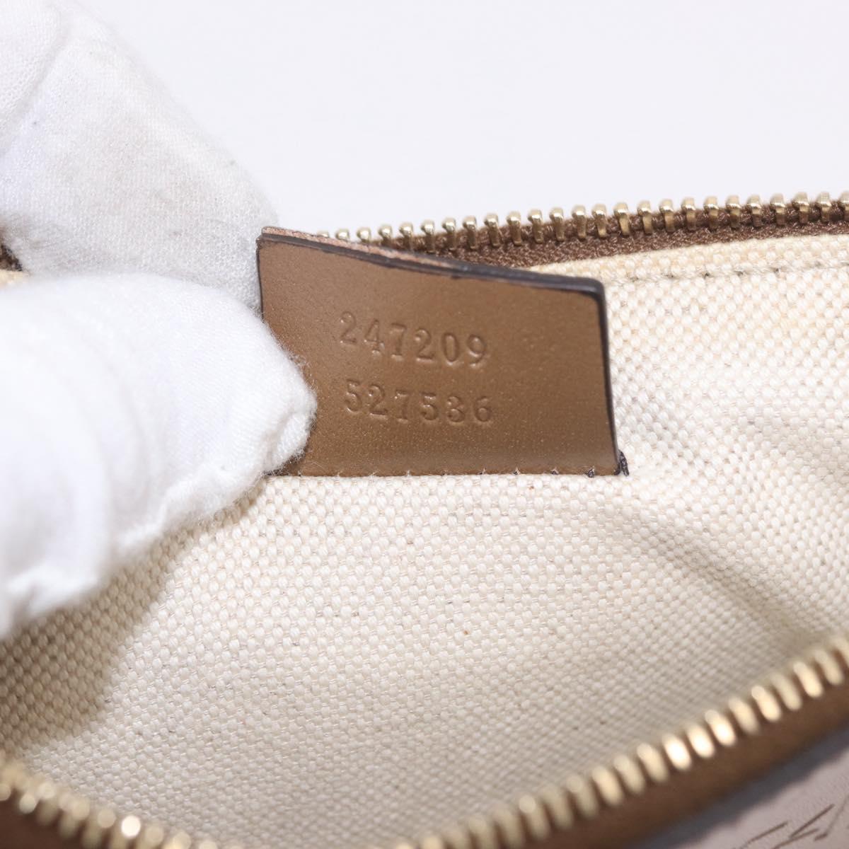 GUCCI GG Canvas Tote Bag Beige Gold 247209 Auth mr2690A
