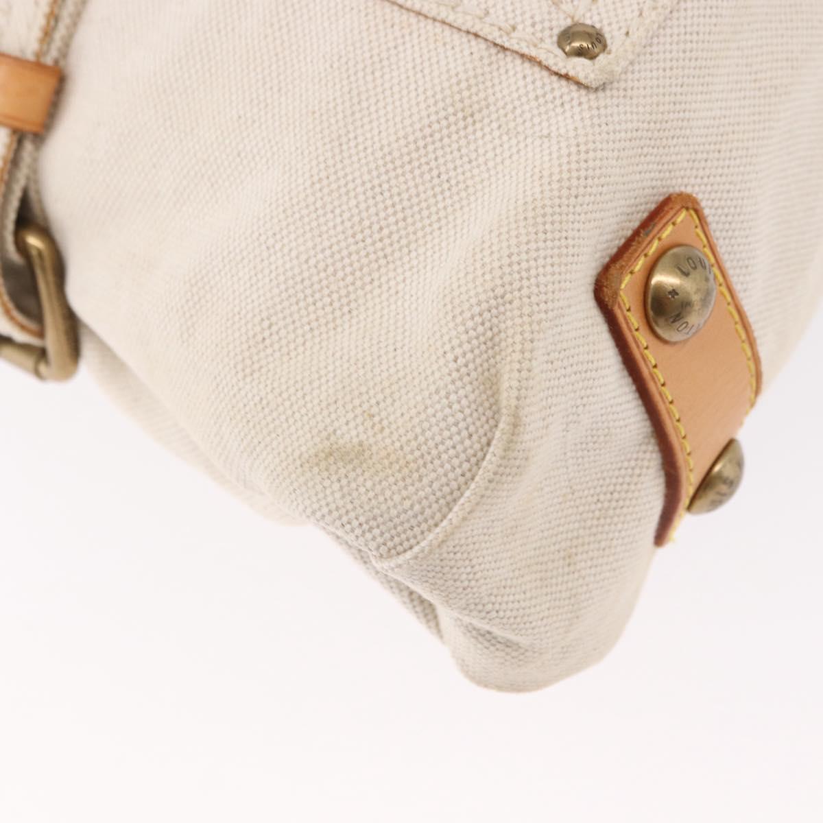 LOUIS VUITTON Cruise line Glove shopper MM Bag Canvas Beige M95114 Auth mr2692A