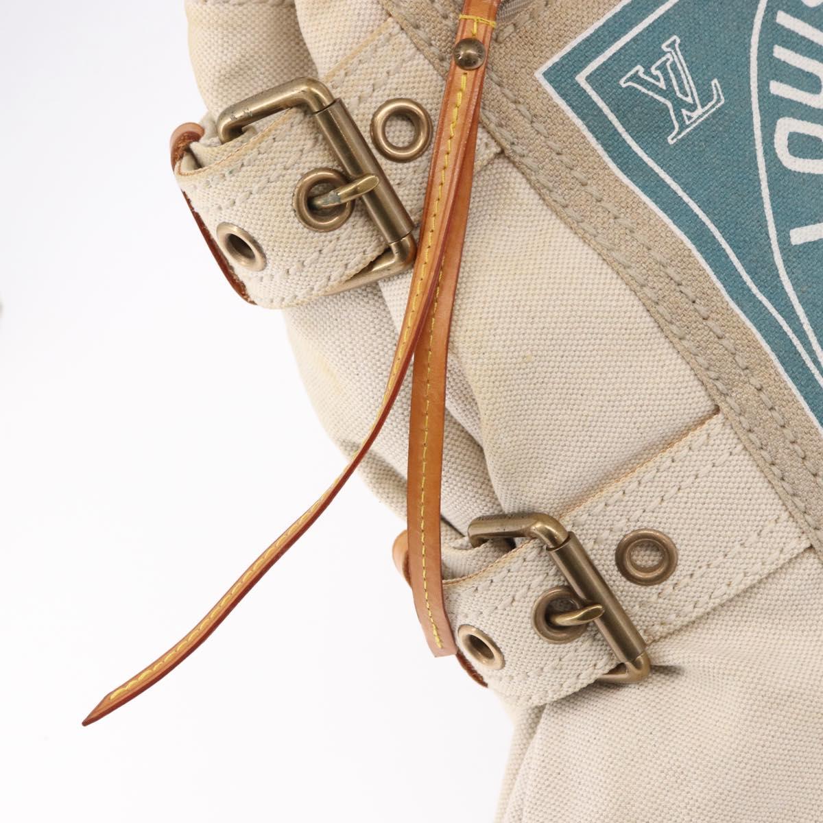 LOUIS VUITTON Cruise line Glove shopper MM Bag Canvas Beige M95114 Auth mr2692A