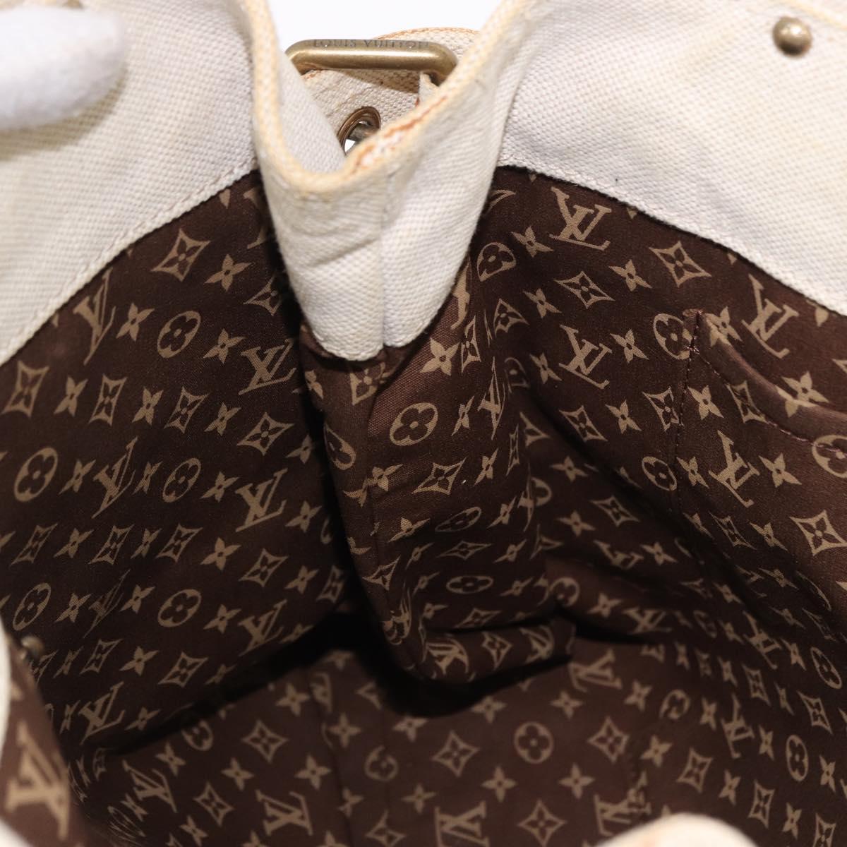 LOUIS VUITTON Cruise line Glove shopper MM Bag Canvas Beige M95114 Auth mr2692A
