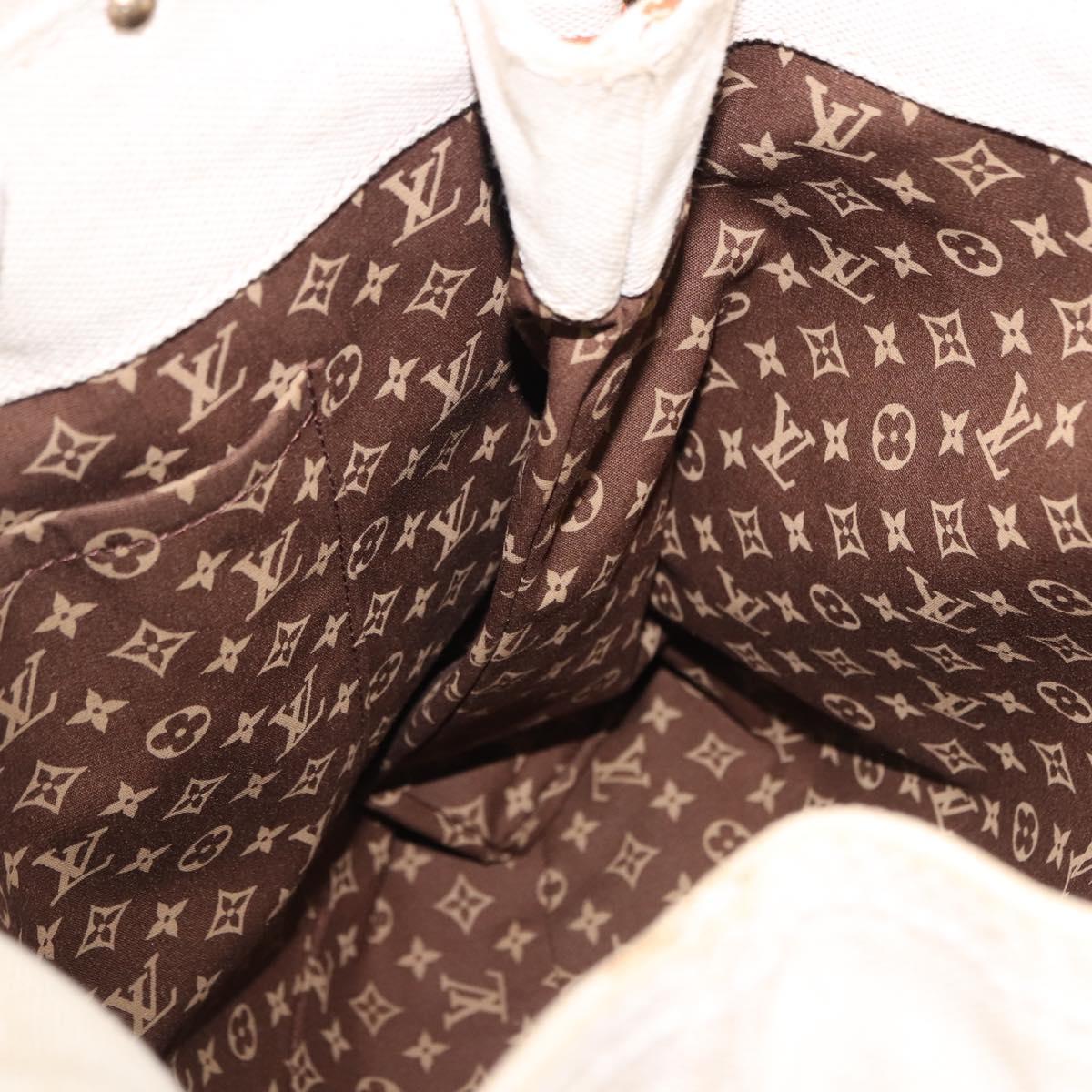 LOUIS VUITTON Cruise line Glove shopper MM Bag Canvas Beige M95114 Auth mr2692A