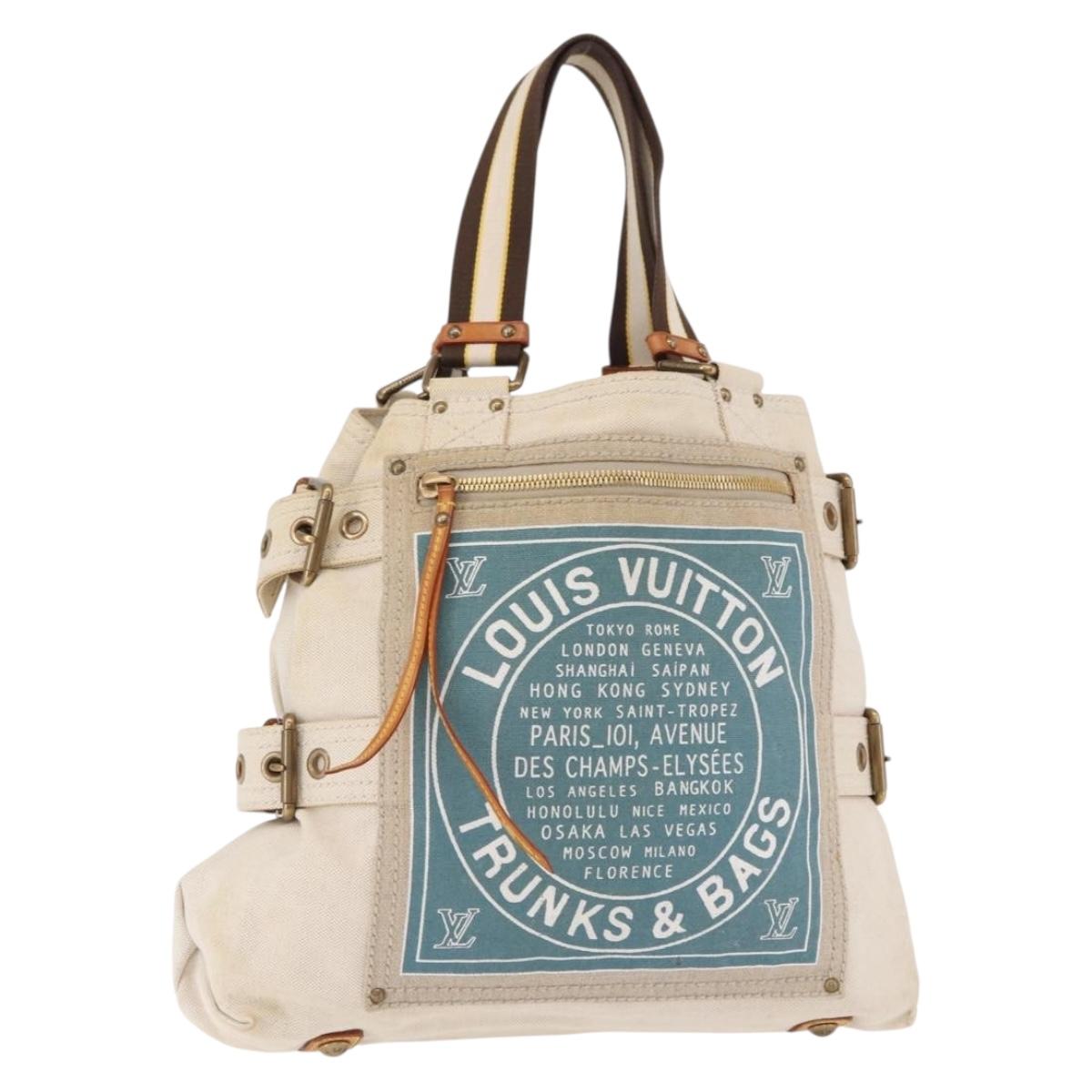 LOUIS VUITTON Cruise line Glove shopper MM Bag Canvas Beige M95114 Auth mr2692A