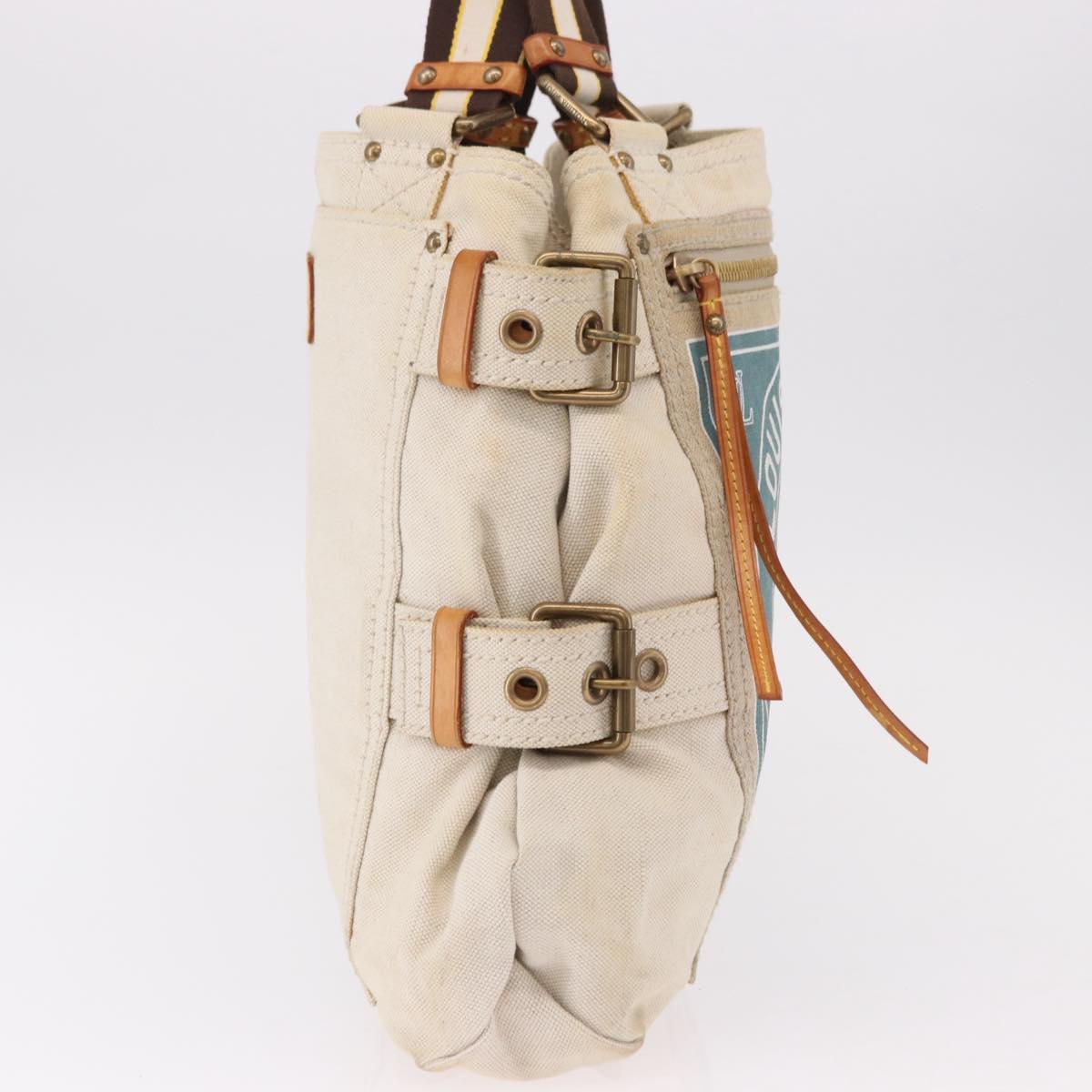 LOUIS VUITTON Cruise line Glove shopper MM Bag Canvas Beige M95114 Auth mr2692A
