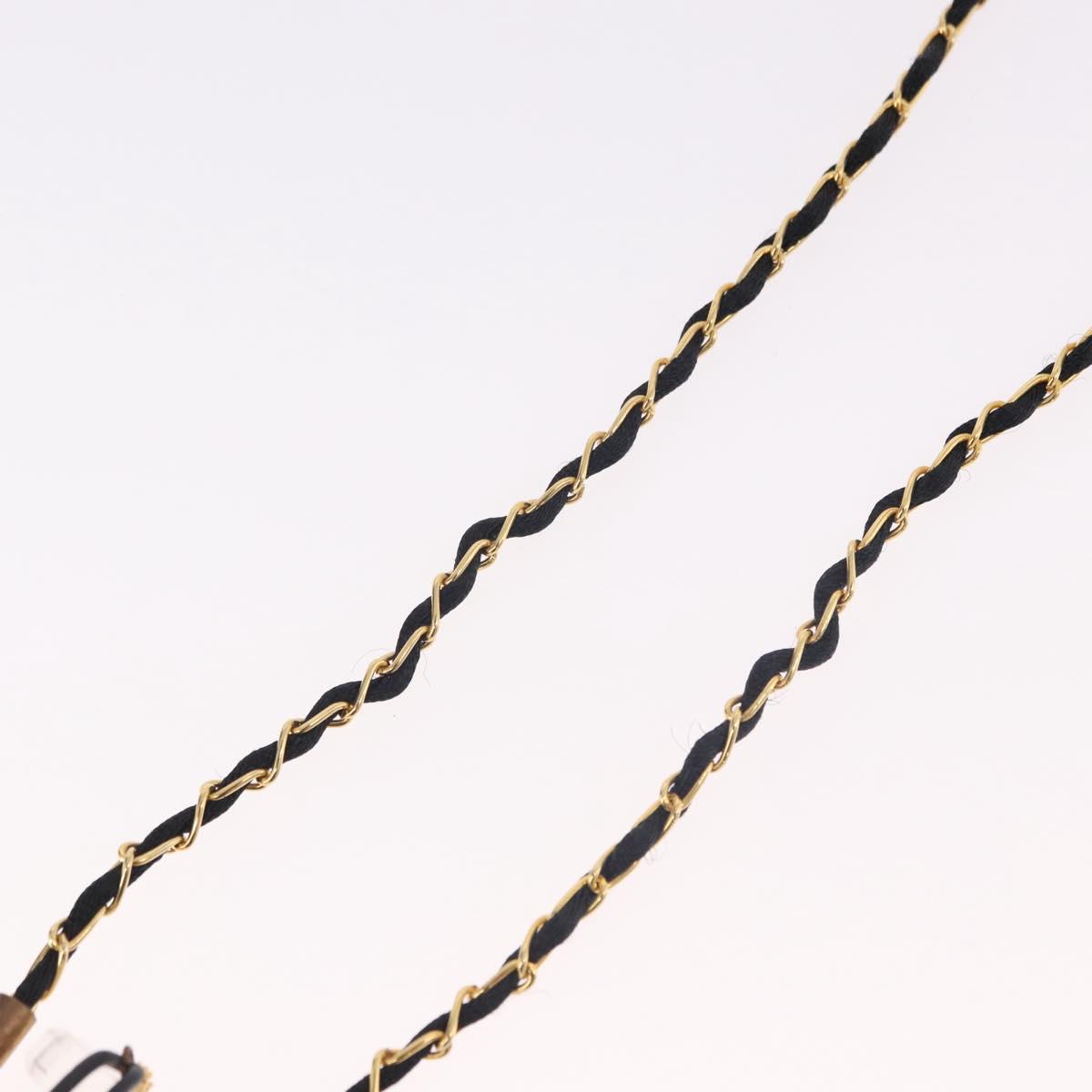 CHANEL Perfume Necklace Metal Gold CC Auth mr2694