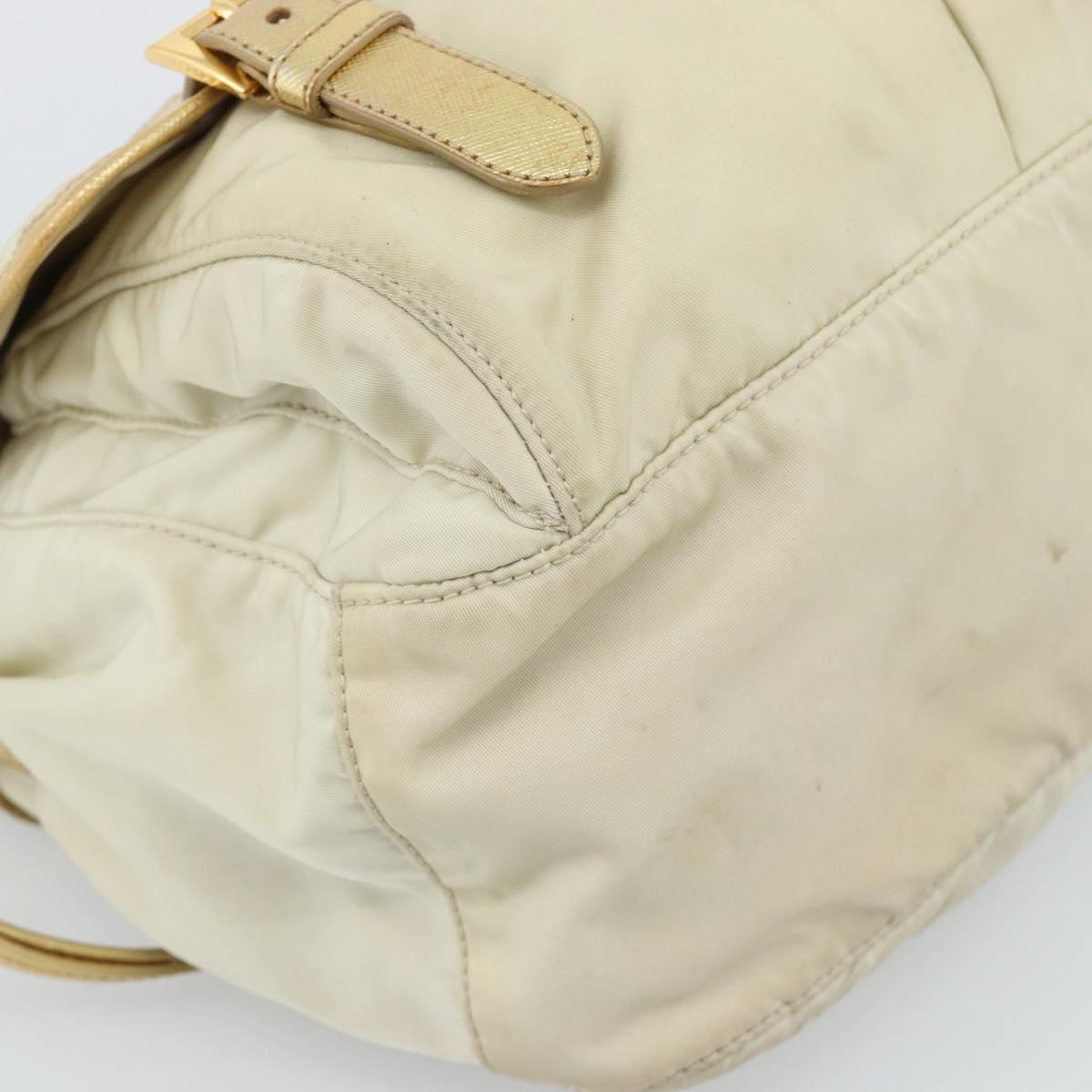 PRADA Shoulder Bag Nylon Gold Auth mr2696