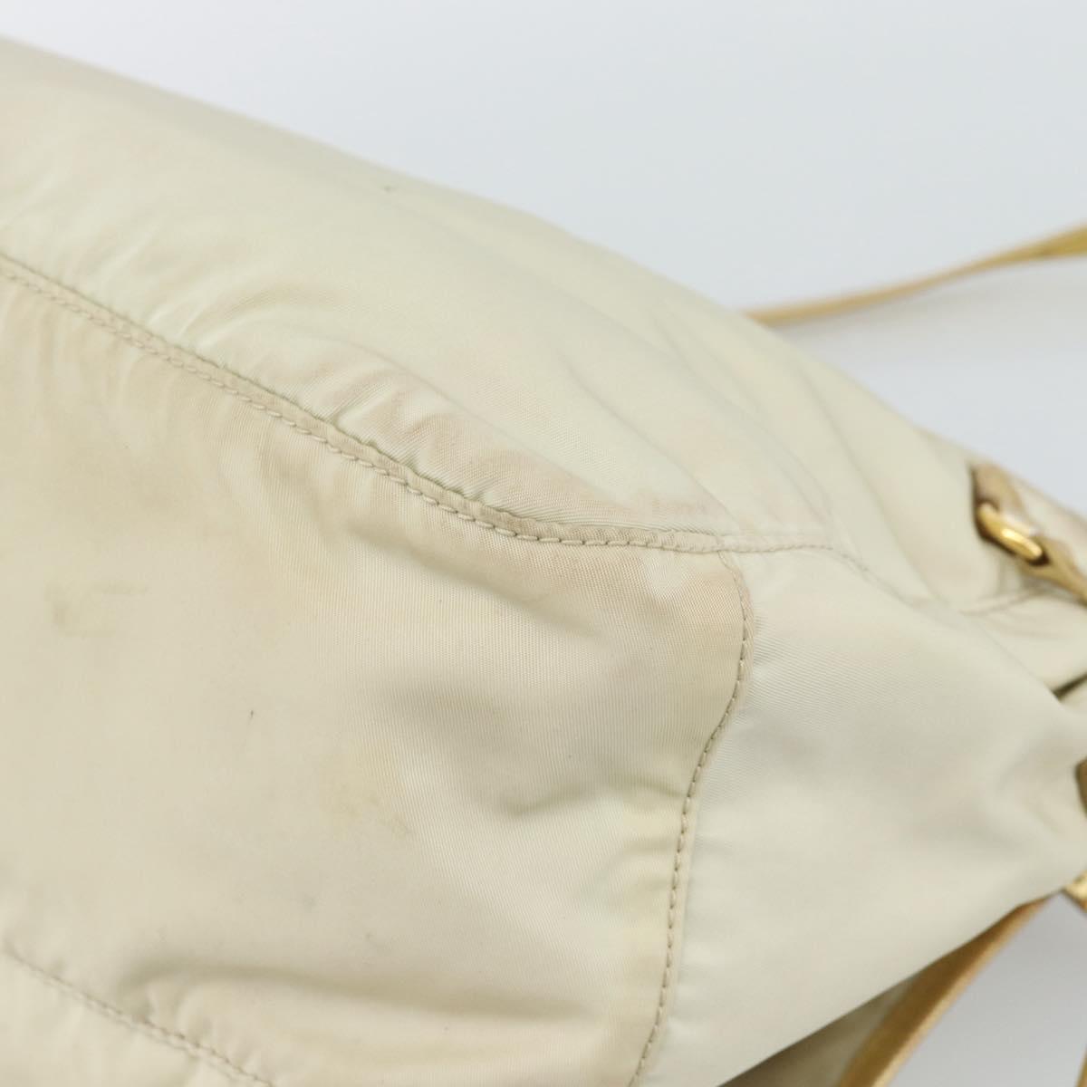 PRADA Shoulder Bag Nylon Gold Auth mr2696