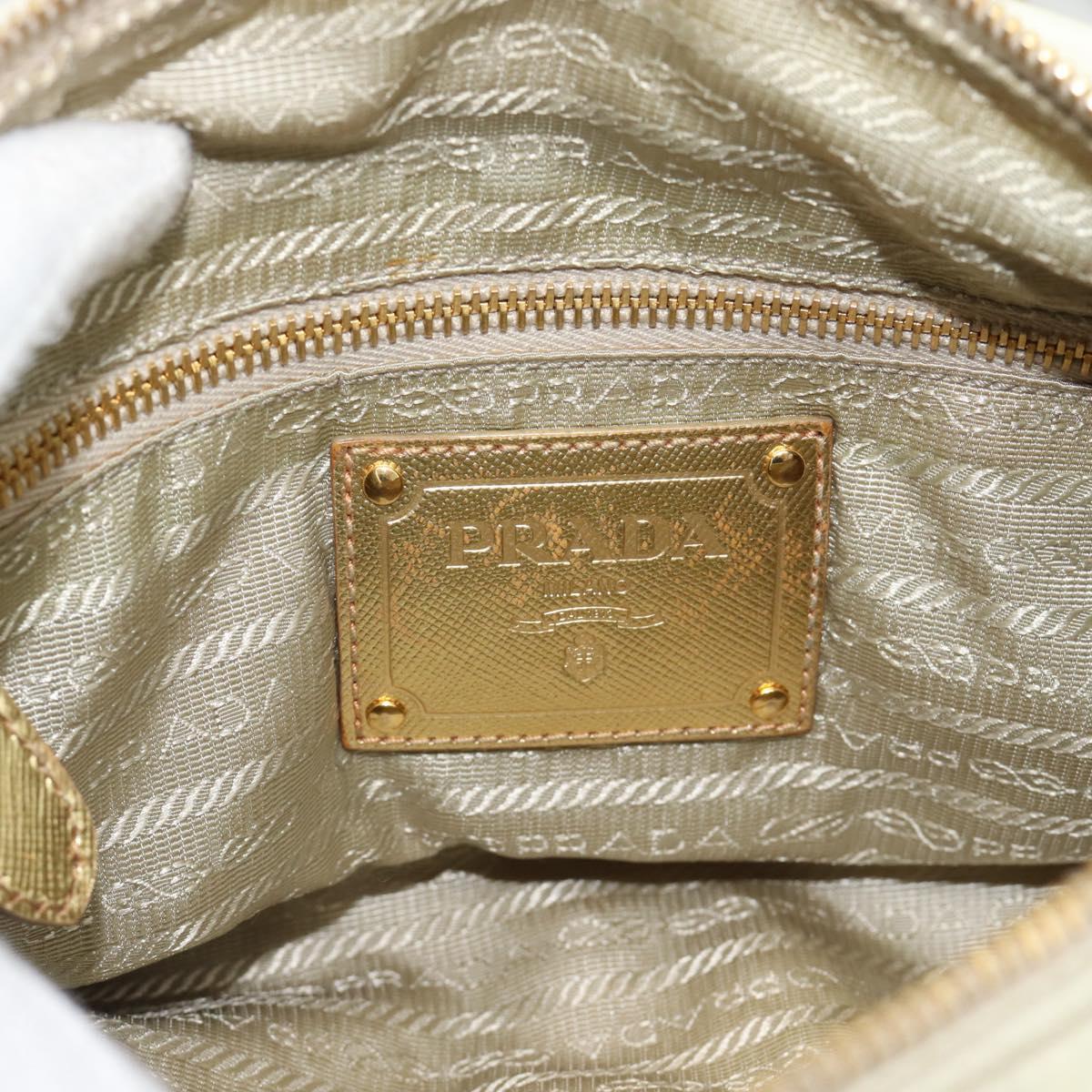 PRADA Shoulder Bag Nylon Gold Auth mr2696