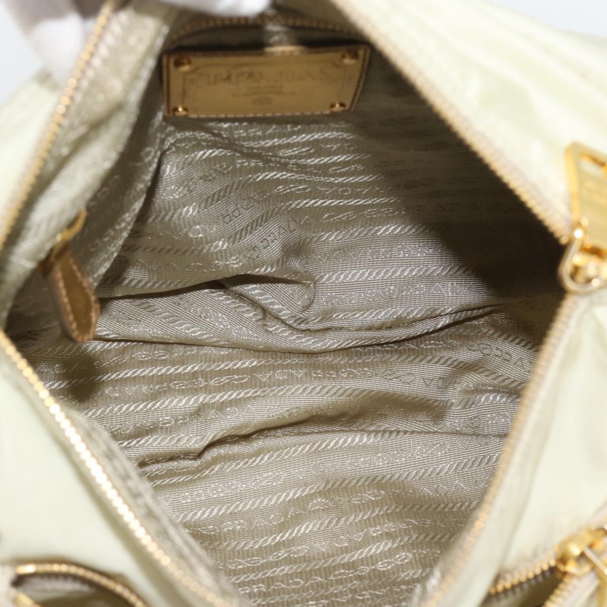 PRADA Shoulder Bag Nylon Gold Auth mr2696