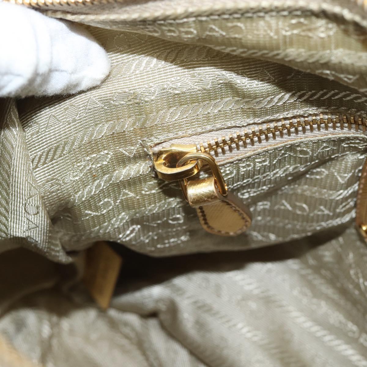 PRADA Shoulder Bag Nylon Gold Auth mr2696