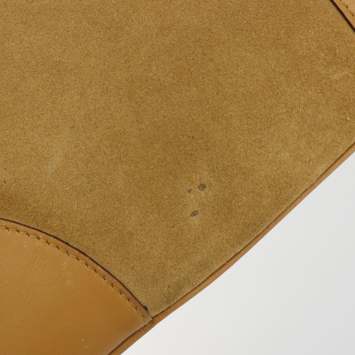 GUCCI Bamboo Shoulder Bag Suede Leather Brown Gold 001 4060 Auth mr2700A