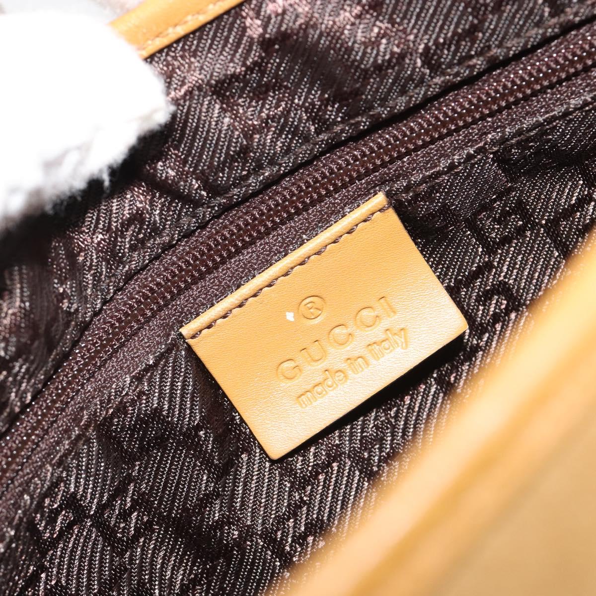 GUCCI Bamboo Shoulder Bag Suede Leather Brown Gold 001 4060 Auth mr2700A