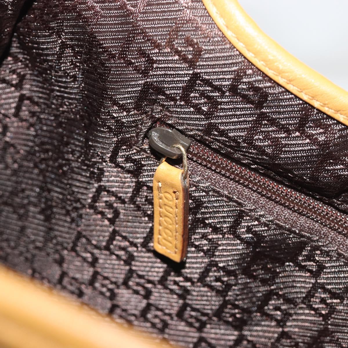 GUCCI Bamboo Shoulder Bag Suede Leather Brown Gold 001 4060 Auth mr2700A