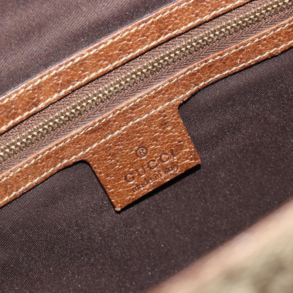 GUCCI GG Canvas Hand Bag Beige Gold 120895 Auth mr2703