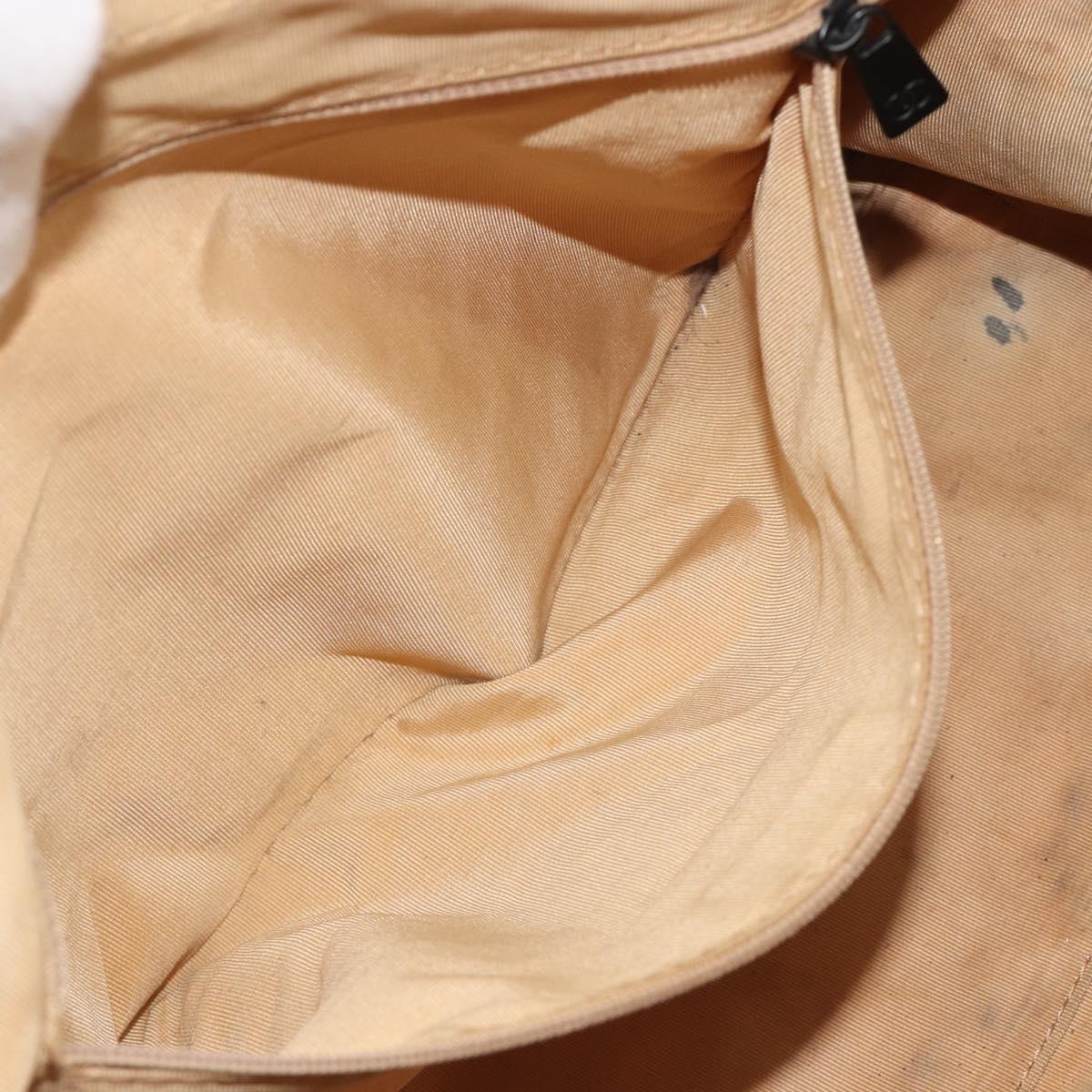 CHANEL Wild Stitch Hand Bag Leather Perfo Beige Gold CC Auth mr2706