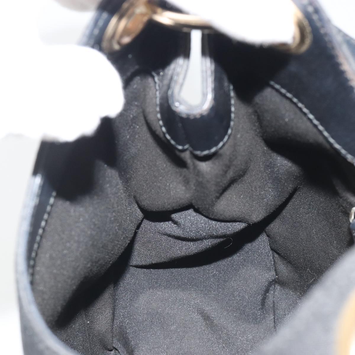 GUCCI GG Canvas Shoulder Bag Nylon Black Gold 257265 Auth mr2707A