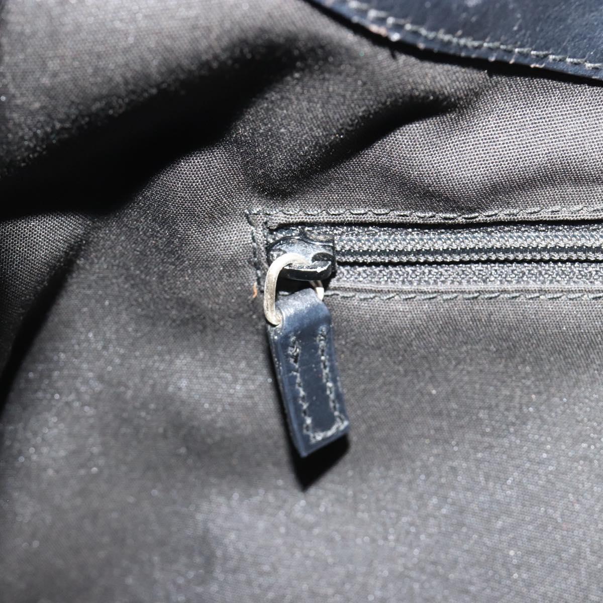 GUCCI GG Canvas Shoulder Bag Nylon Black Gold 257265 Auth mr2707A