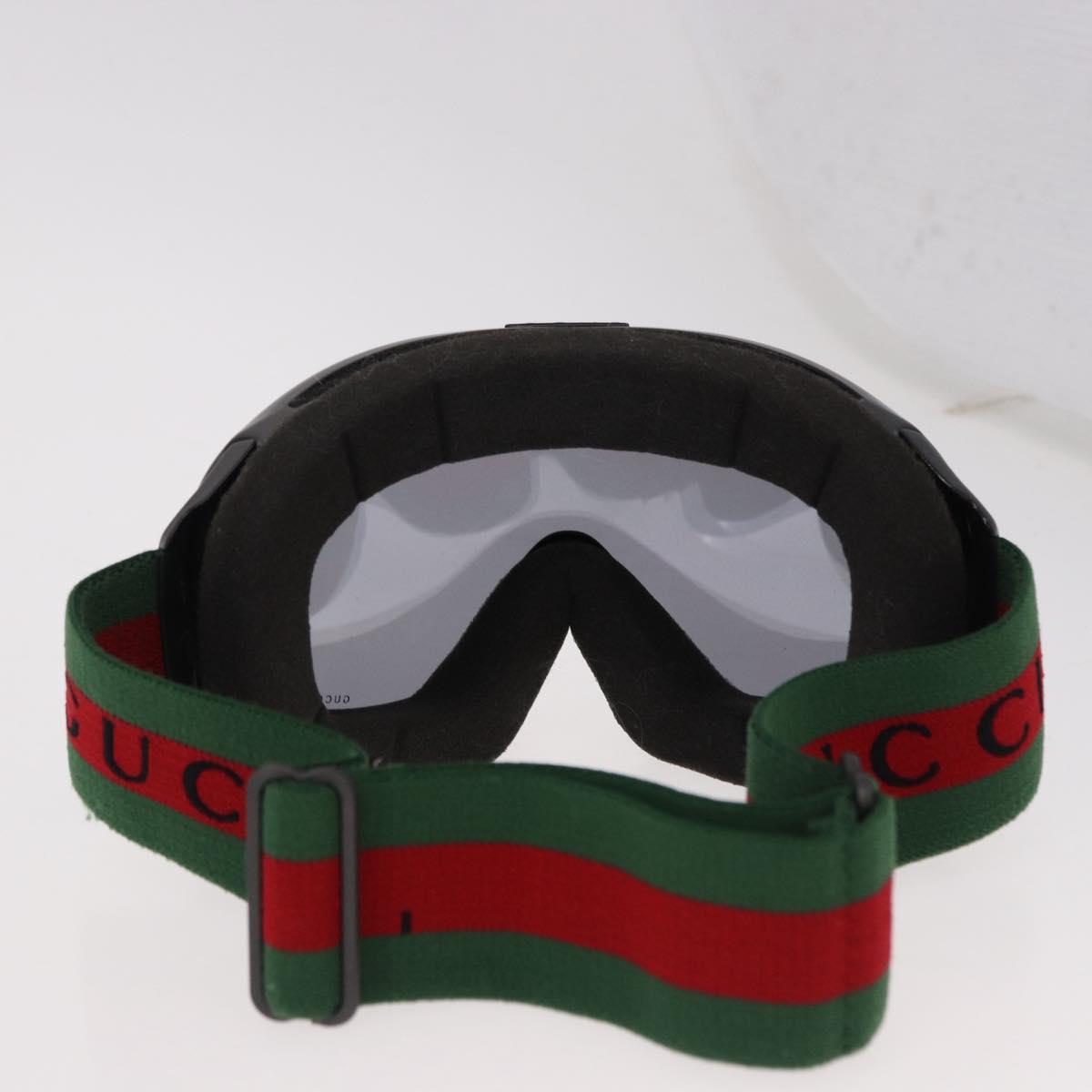 GUCCI Web Sherry Line Ski Goggles plastic Black Auth mr2708