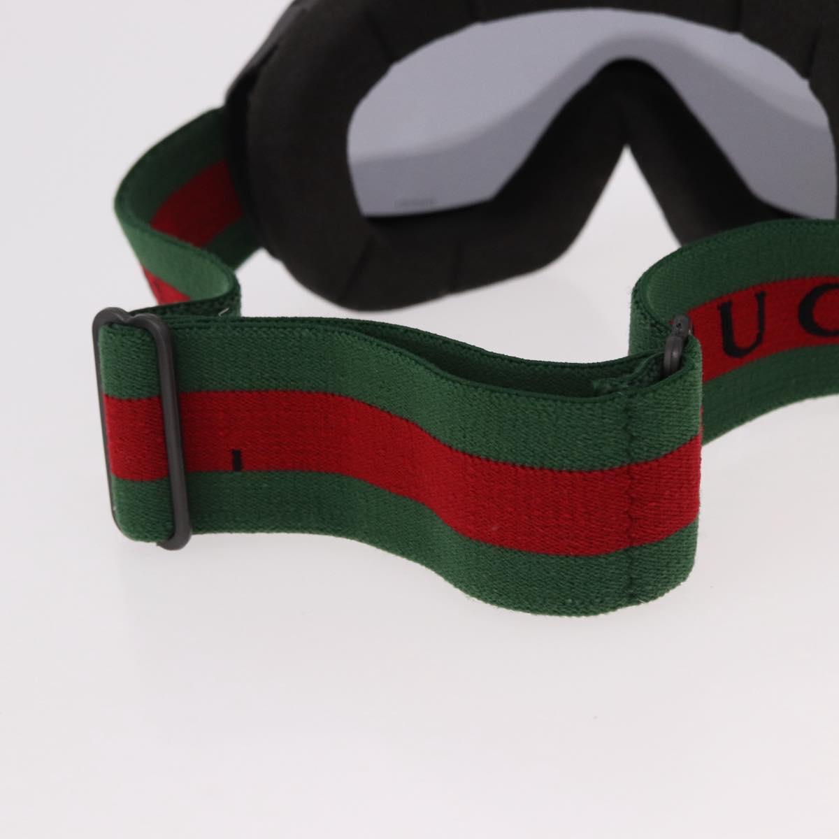 GUCCI Web Sherry Line Ski Goggles plastic Black Auth mr2708