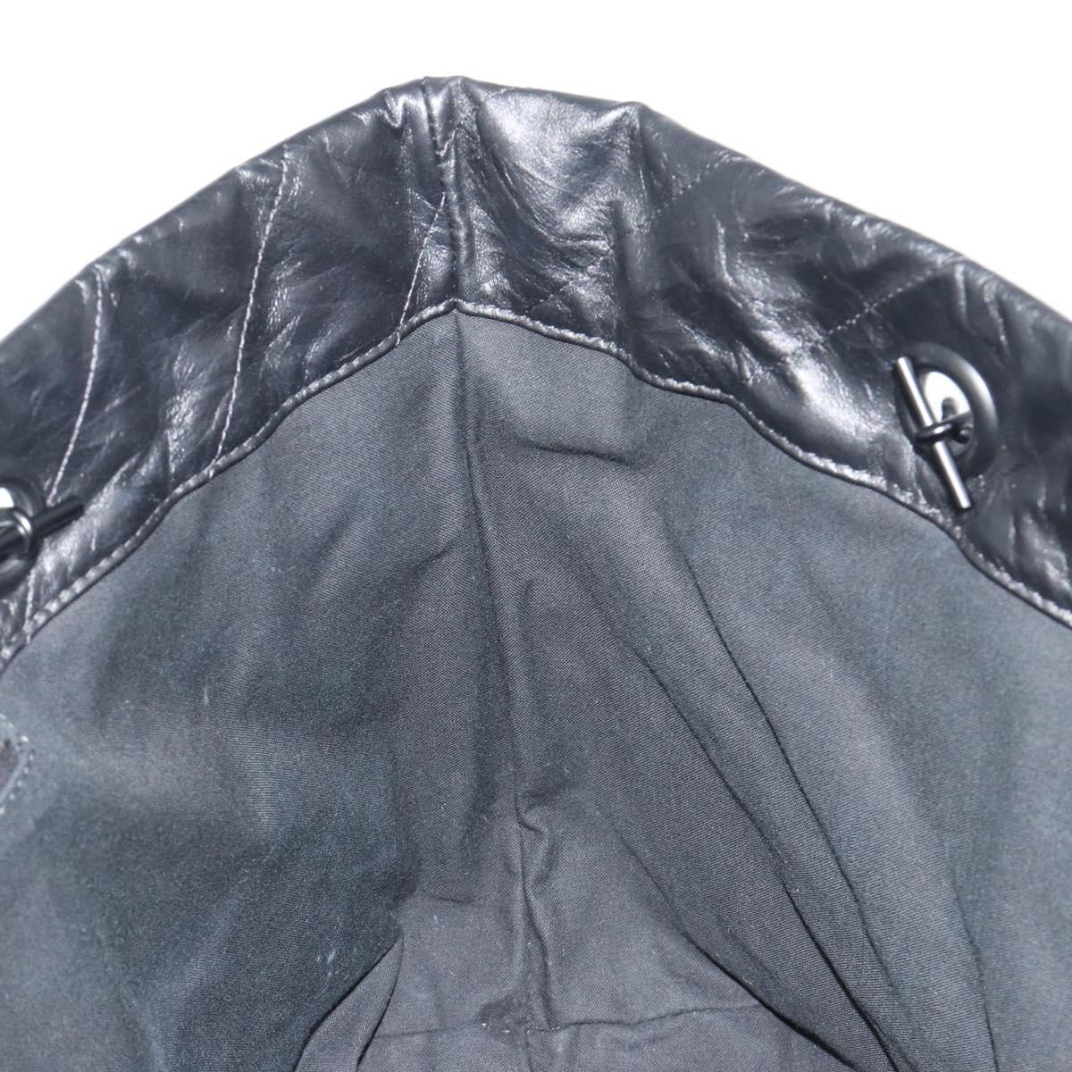 BALENCIAGA Crash Shoulder Bag Leather Black 777856 Auth mr2710V