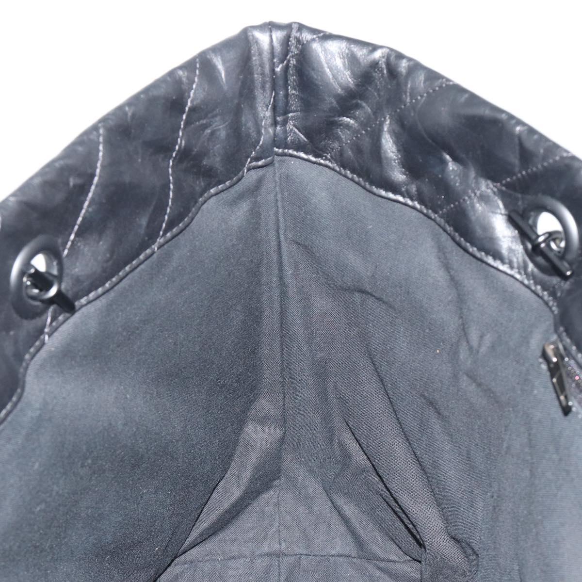 BALENCIAGA Crash Shoulder Bag Leather Black 777856 Auth mr2710V