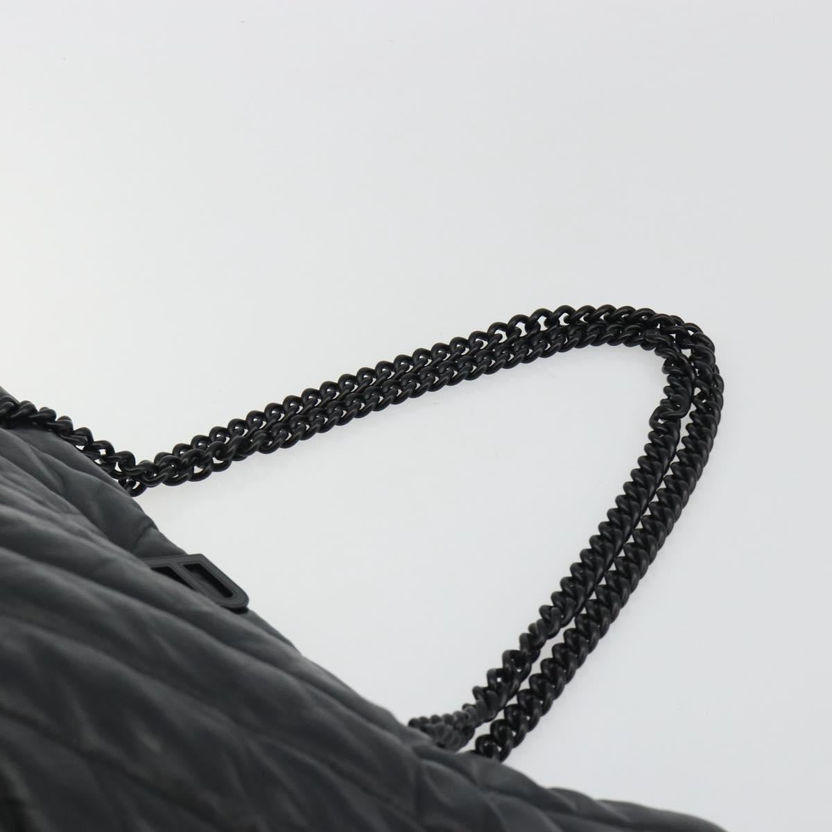 BALENCIAGA Crash Shoulder Bag Leather Black 777856 Auth mr2710V