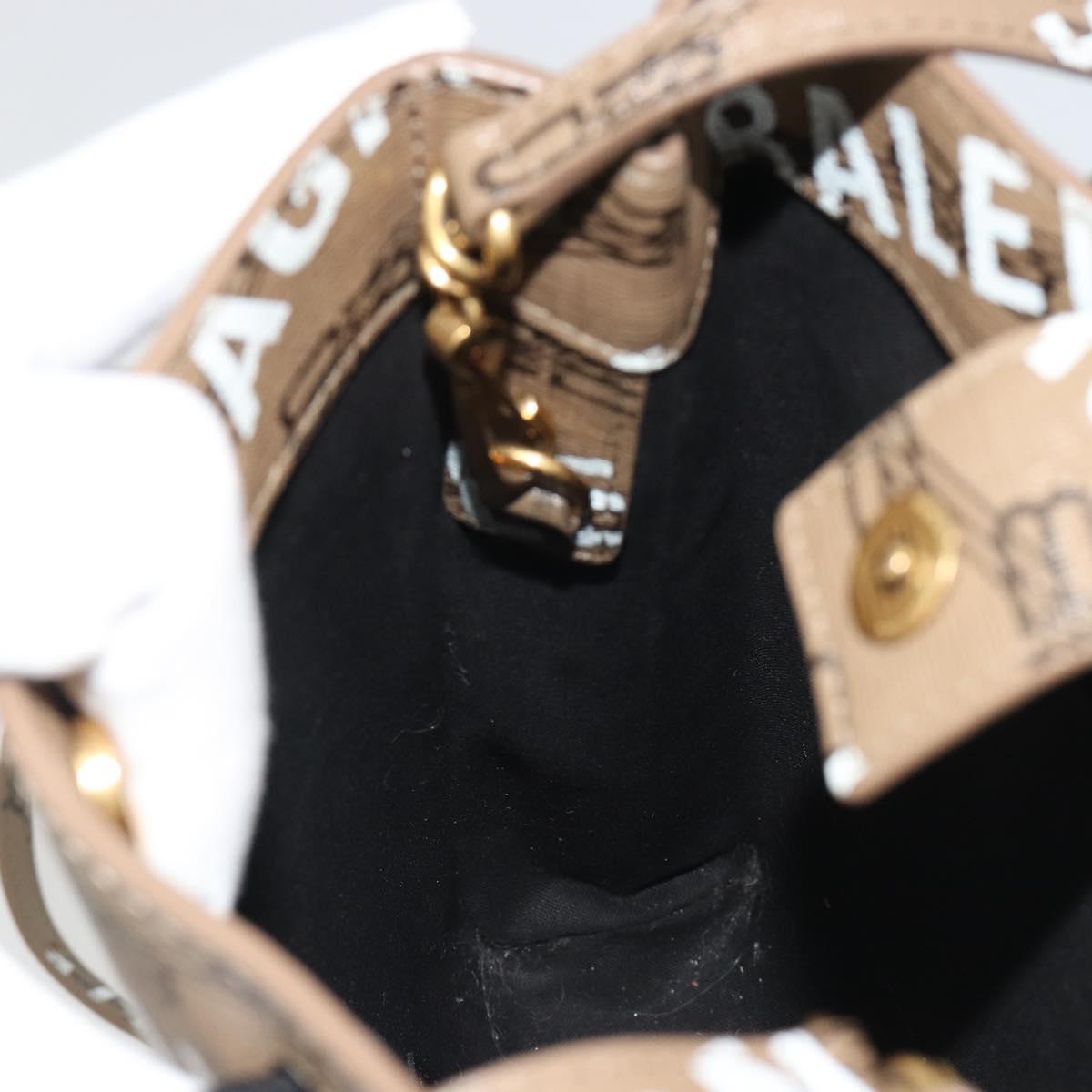 BALENCIAGA Large Shopping Hand Bag Leather 2way Brown Gold 693805 Auth mr2711A