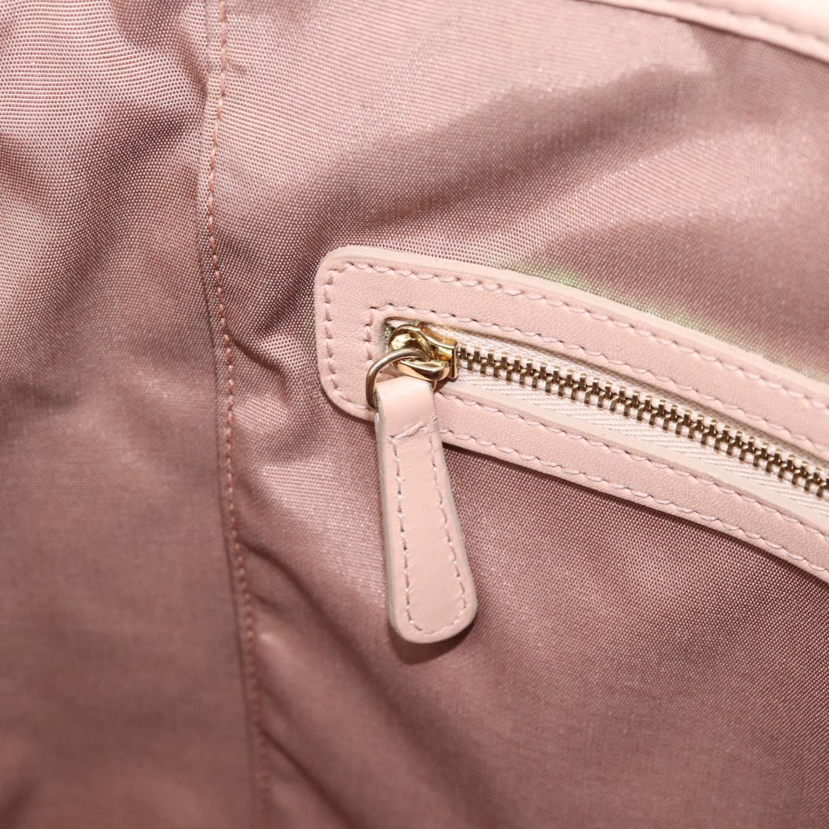 Christian Dior Canage Panarea Tote Bag Coated Canvas Pink Gold Auth mr2712