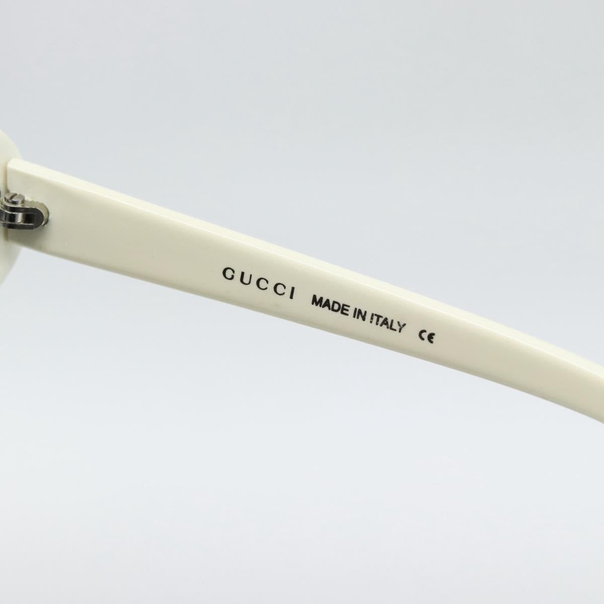 GUCCI Sunglasses Plastic White Auth mr2720A