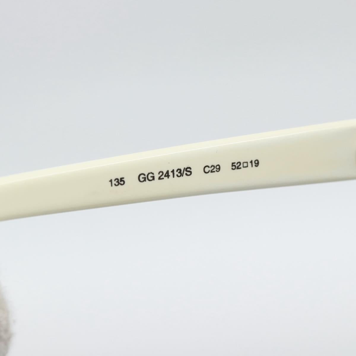 GUCCI Sunglasses Plastic White Auth mr2720A