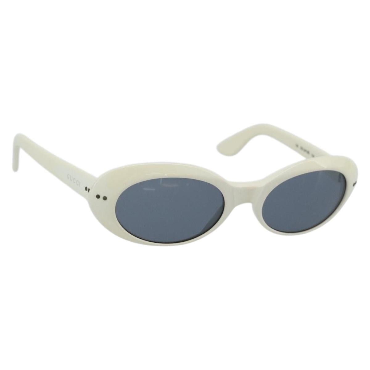 GUCCI Sunglasses Plastic White Auth mr2720A