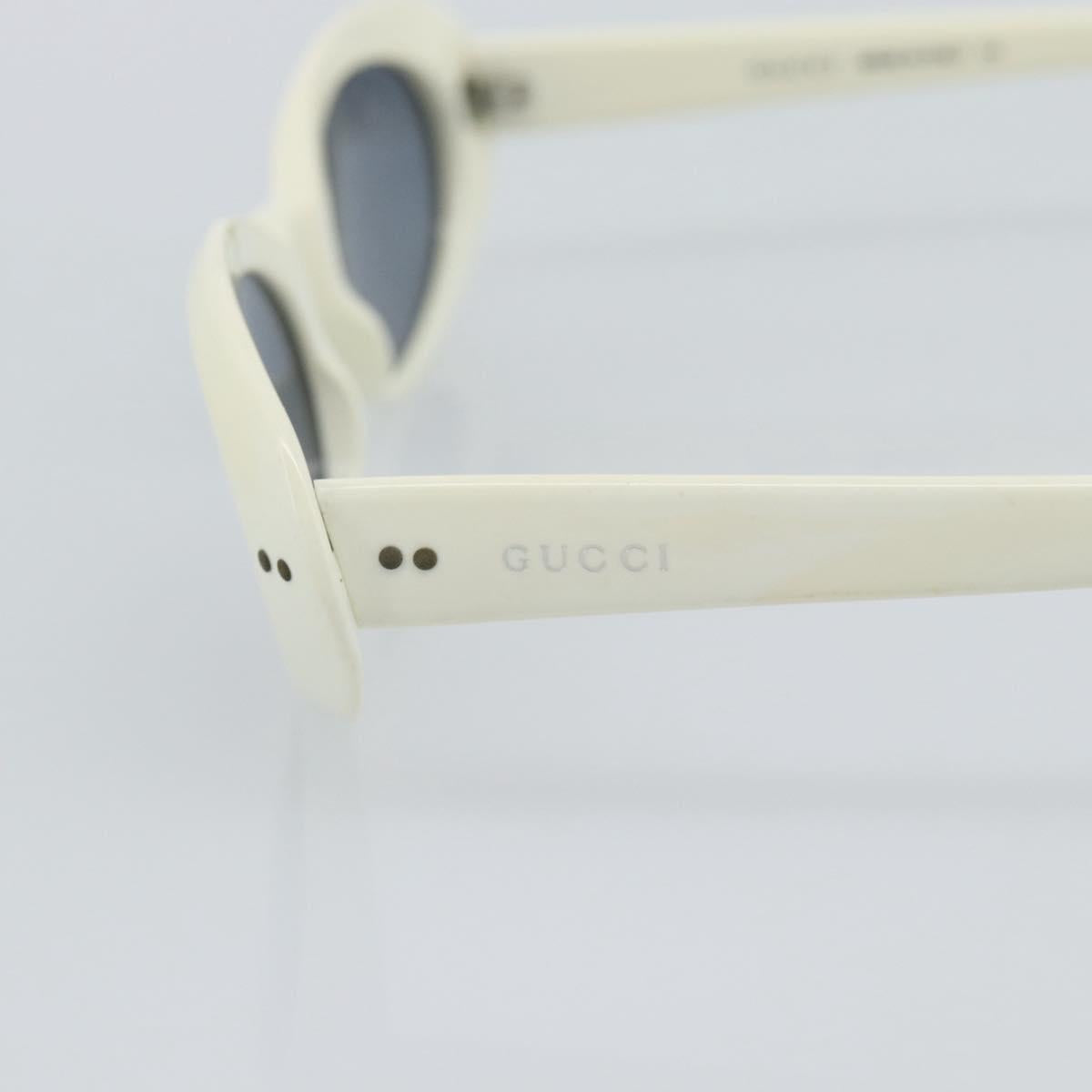 GUCCI Sunglasses Plastic White Auth mr2720A