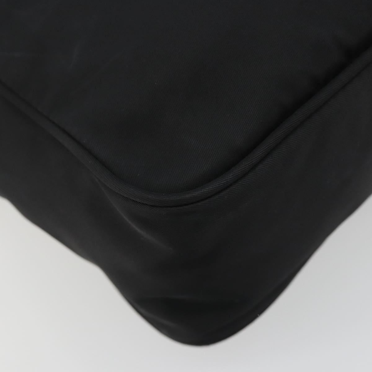 PRADA Shoulder Bag Nylon Black Silver Auth mr2725A