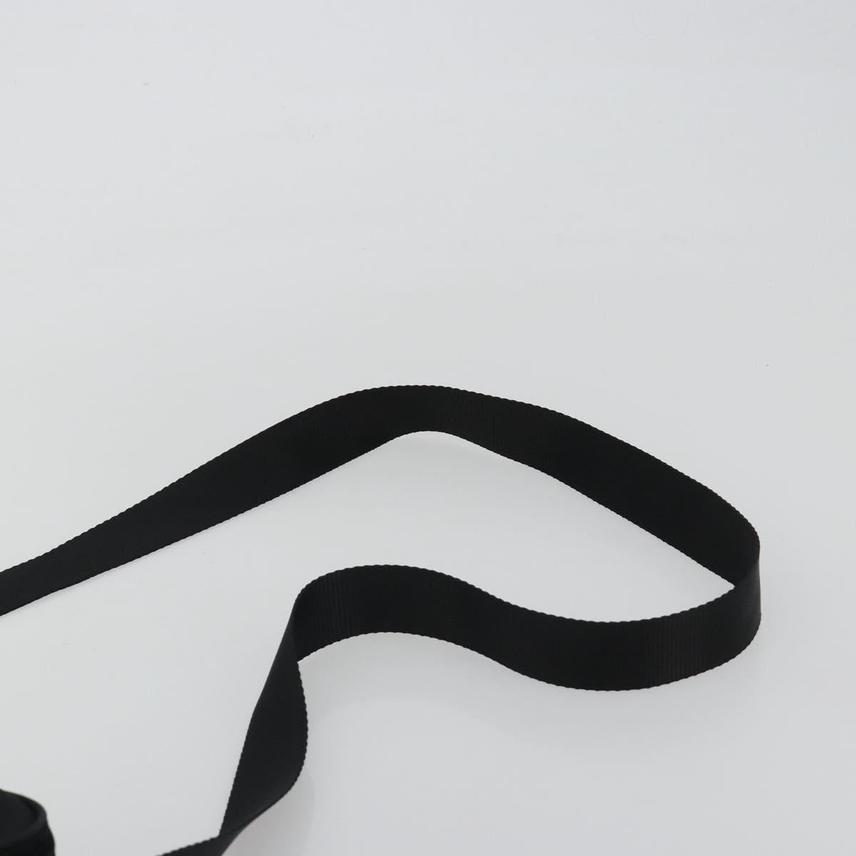 PRADA Shoulder Bag Nylon Black Silver Auth mr2725A
