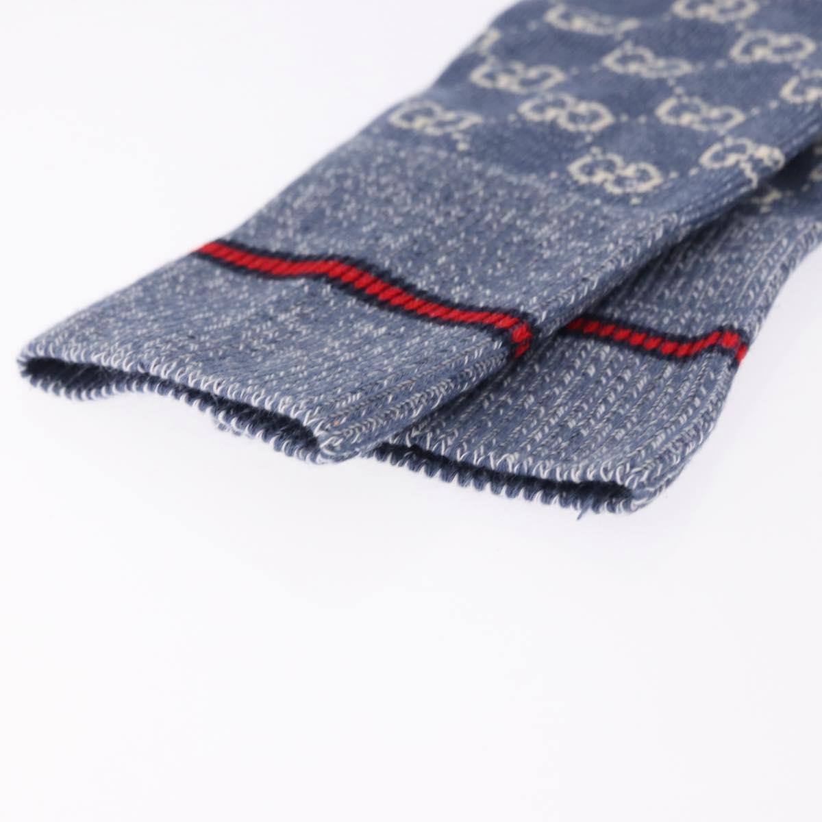 GUCCI Socks Cotton Set of 4 Pairs Beige Brown Navy Auth mr2726