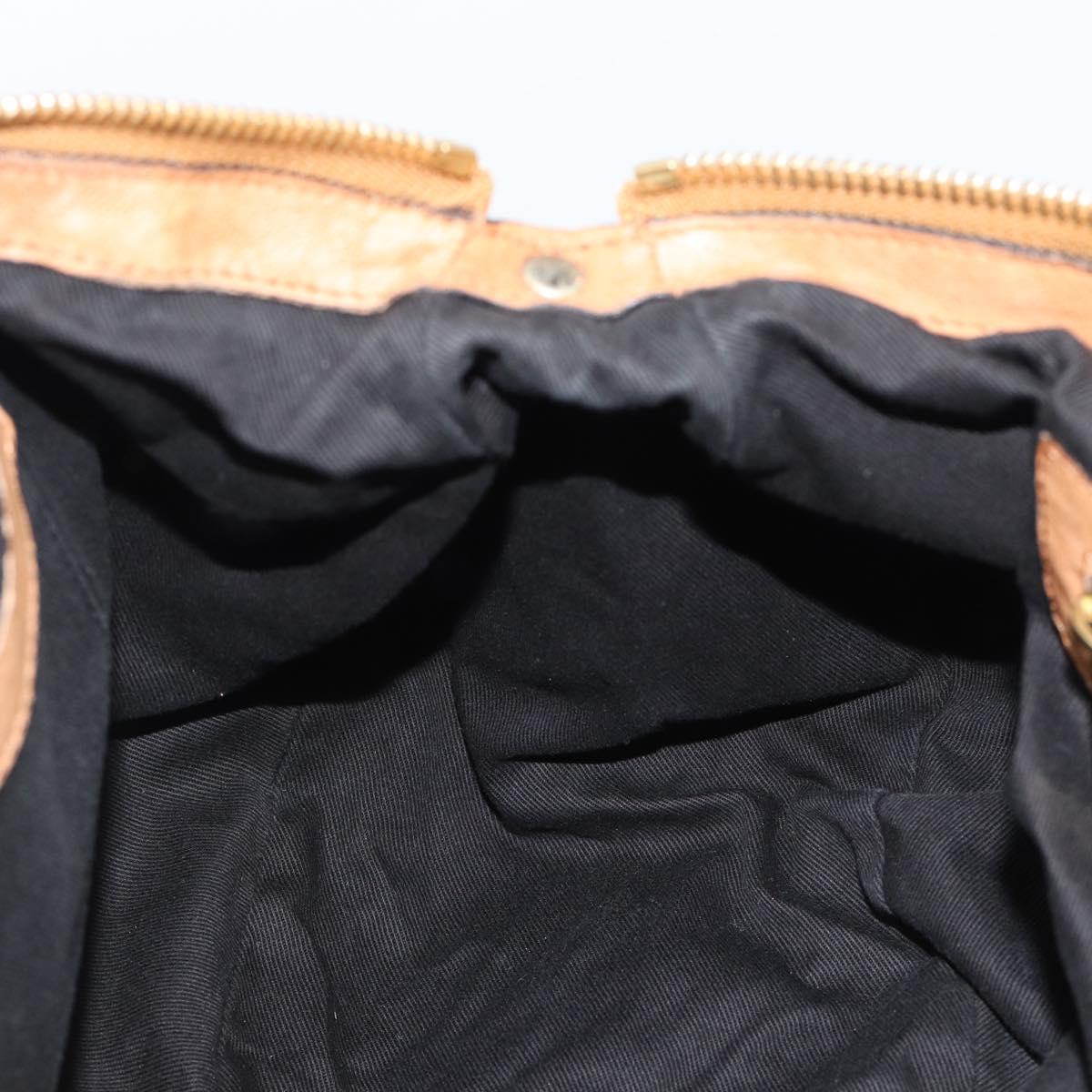 Chloe Etel Shoulder Bag Leather 2way Brown Gold Auth mr2737