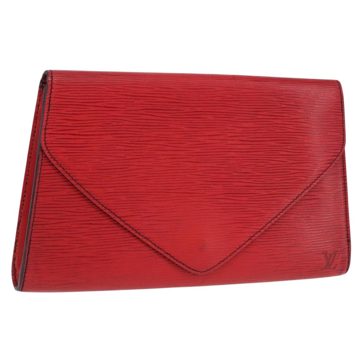 LOUIS VUITTON Epi Art Deco Clutch Bag Red M52637 LV Auth mr2738