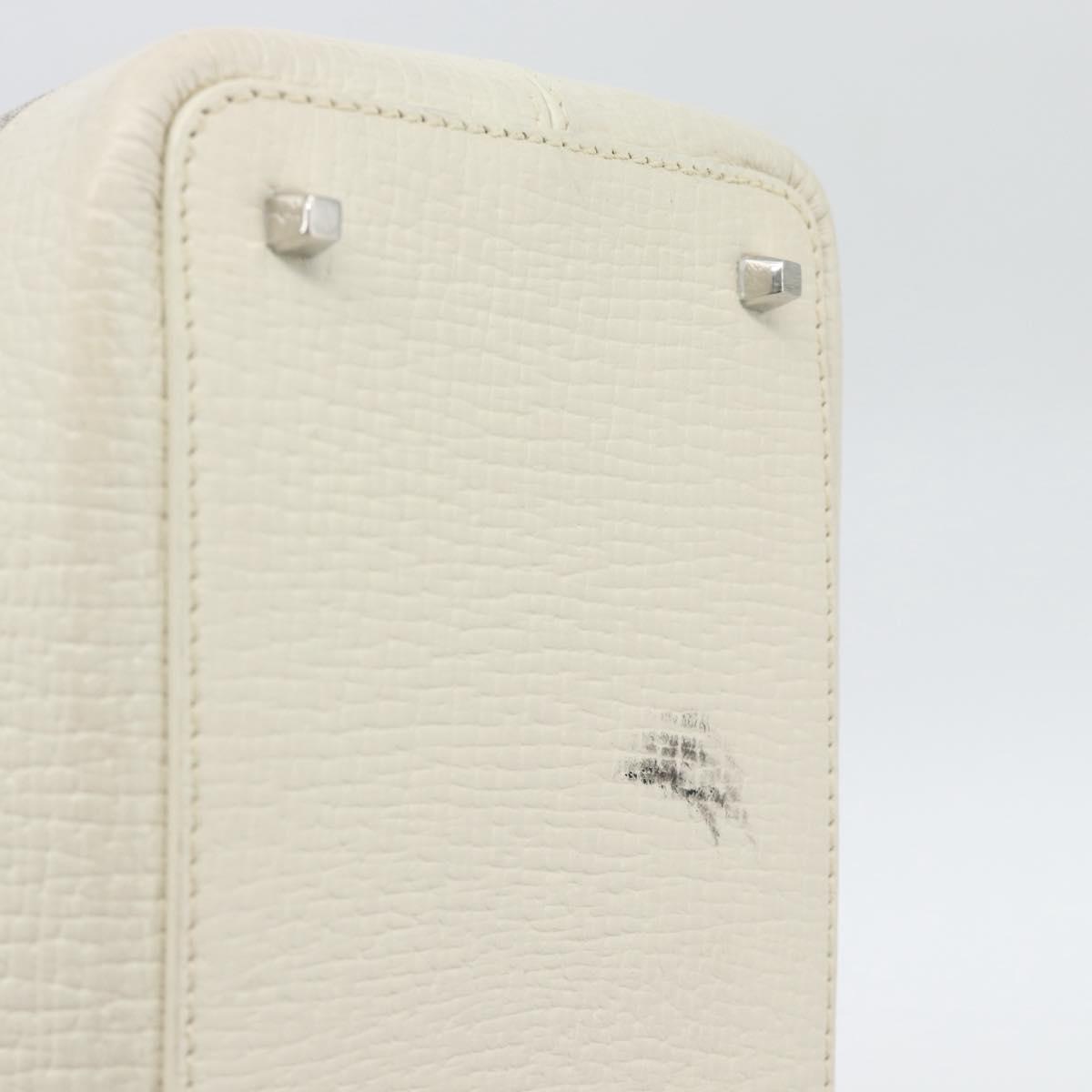 LOEWE Hand Bag Canvas Gray Silver Auth mr2742