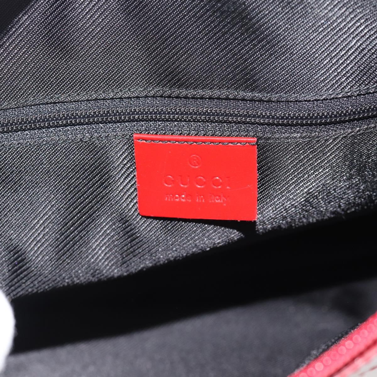 GUCCI GG Canvas Hand Bag Red Gold 000 0855 Auth mr2748