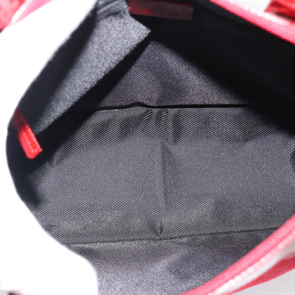 GUCCI GG Canvas Hand Bag Red Gold 000 0855 Auth mr2748