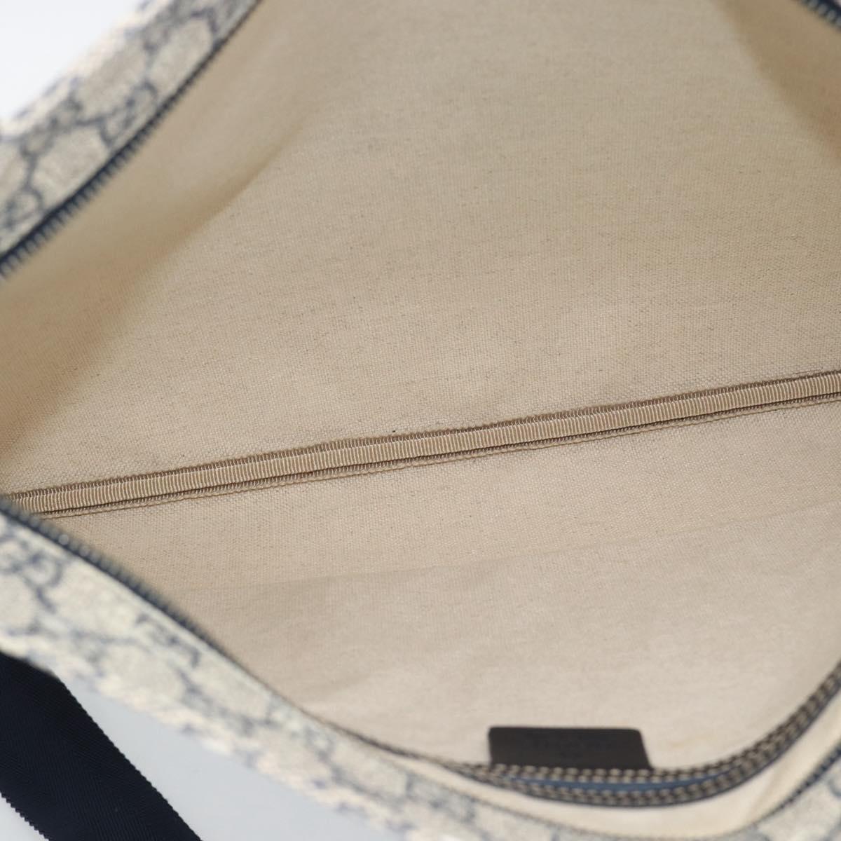 GUCCI GG Supreme Shoulder Bag PVC Navy Silver 201446 Auth mr2750A